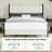 corduroy Velvet Upholstered Metal Platform Bed,with Headboard-632484391