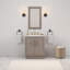 Hugo 30 In. Single Sink Carrara White Marble Countertop Vanity In Grey Oak With Gooseneck Faucet-767333512-690267715