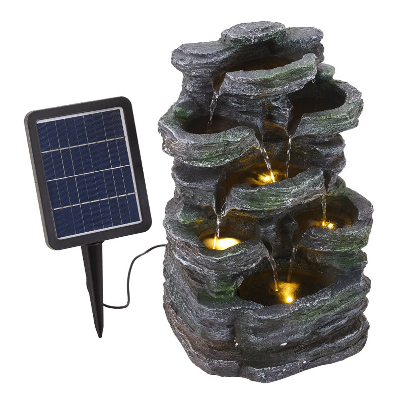 Outdoor Cascade Fountain with Lights