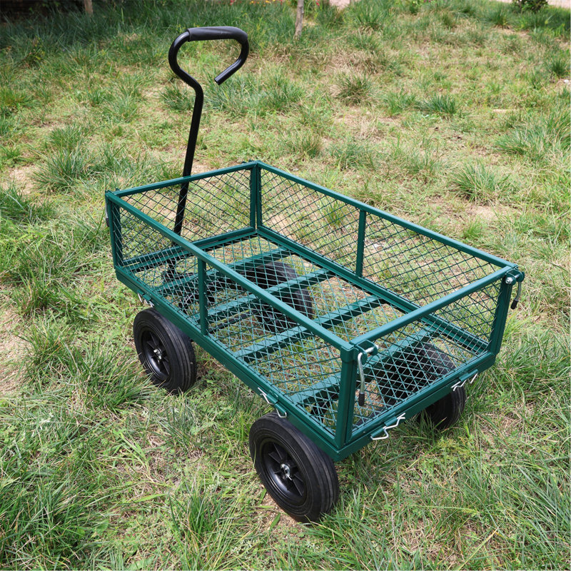 Chariot de jardin polyvalent pour des tâches de jardinage et de transport efficaces, Vert
