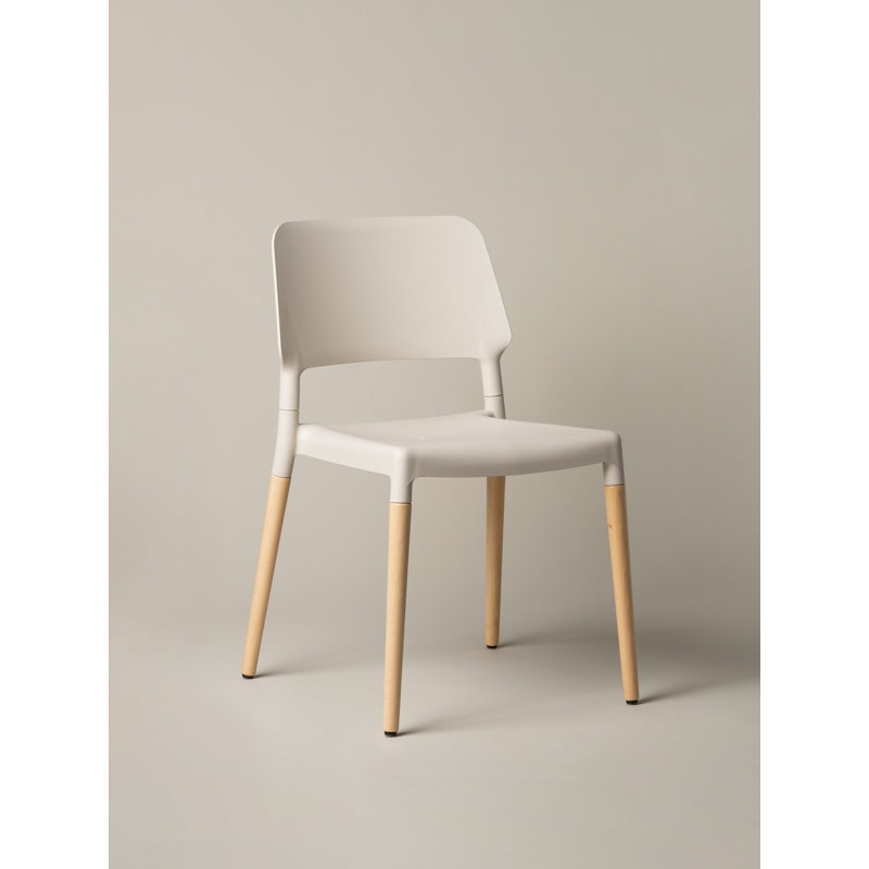 Belloch Chair, White, Natural Beech Wood