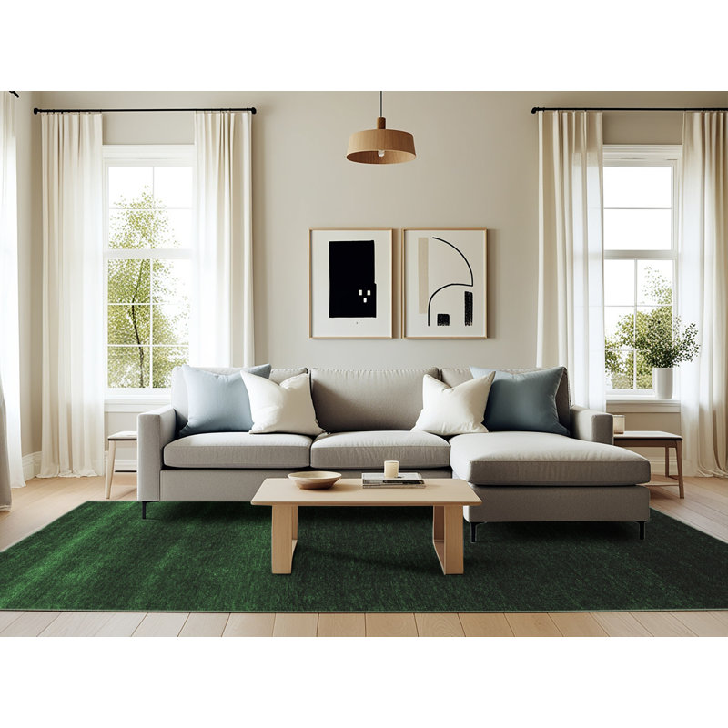 Washable Abstract Indoor Rug, Rectangle 6' x 9'