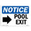 Pool Exit [Right Arrow] Sign