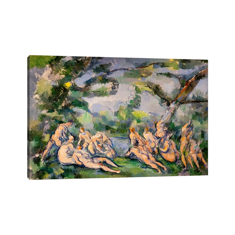 Bathers 1 by Paul Cezanne - Wrapped Canvas Painting, 66.04 cm H x 45.72 cm W x 3.175 cm D