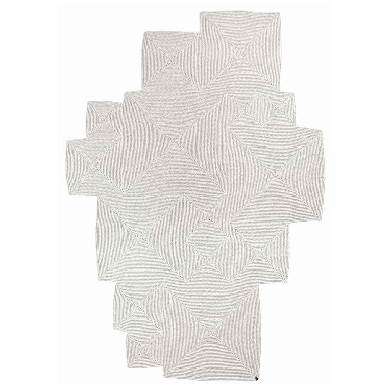 Tapis en coton tissé à la machine Novelty Jarkko, Nouveauté 5 pi 3 po x 7 pi 7 po