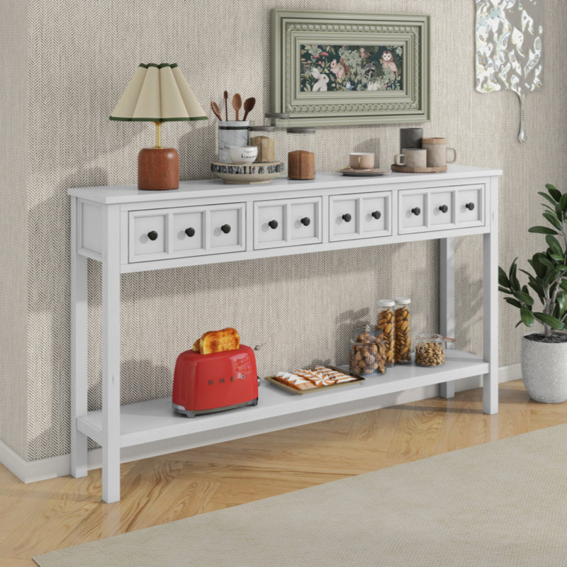 Console Rustic, Blanc antique