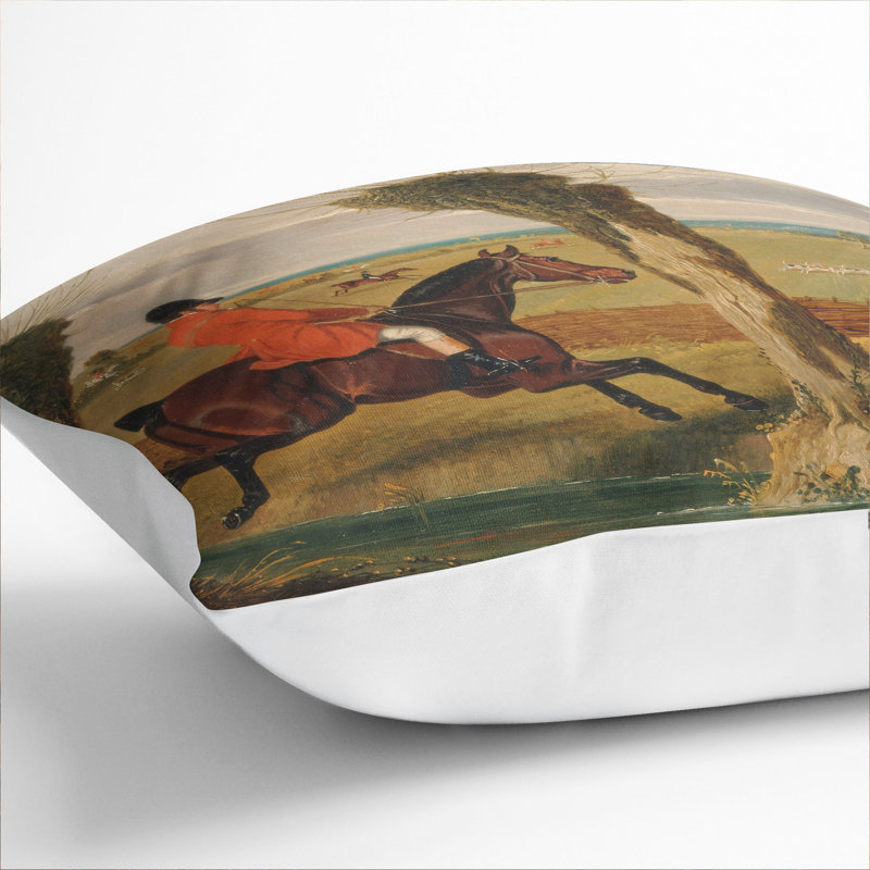 The Suffolk Hunt Vol.2 Scatter Cushion with Filling, 55cm H x 55cm W x 20cm D, White