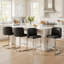 Tabouret de bar et de comptoir moderne à dossier bas de 26 po avec structure en métal -678341493-710901360