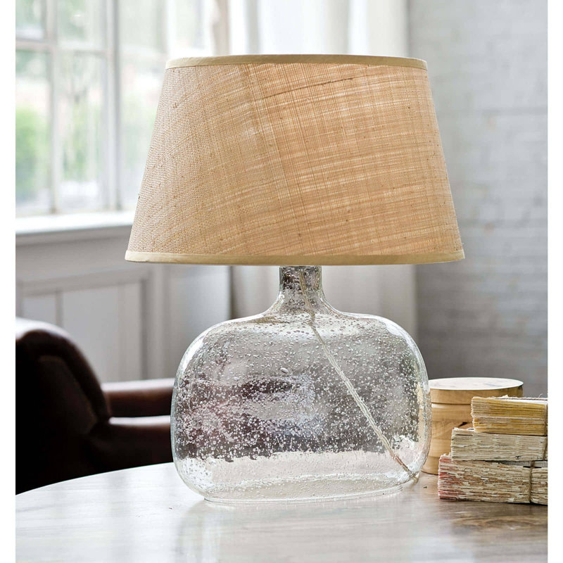 Seeded Glass Table Lamp