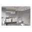 Miroir de salle de bain mural 84 po x 48 po avec cadre en aluminium et miroir mural rectangulaire-112697065