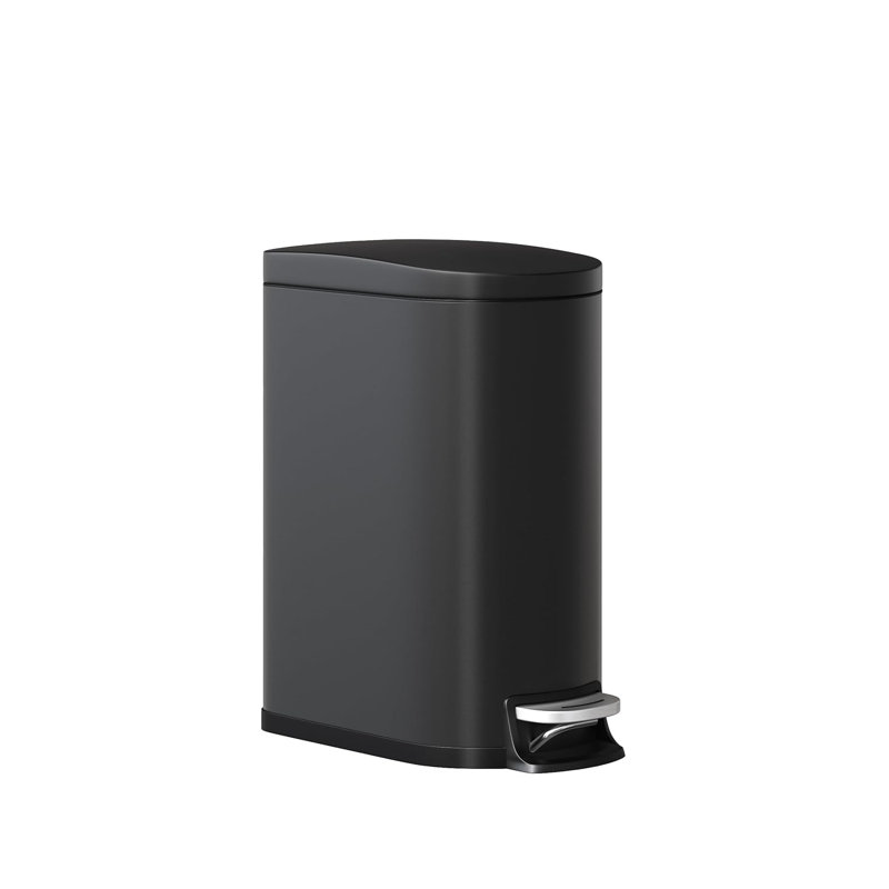 Stainless Steel Step On Kitchen Trash Can - 13L
