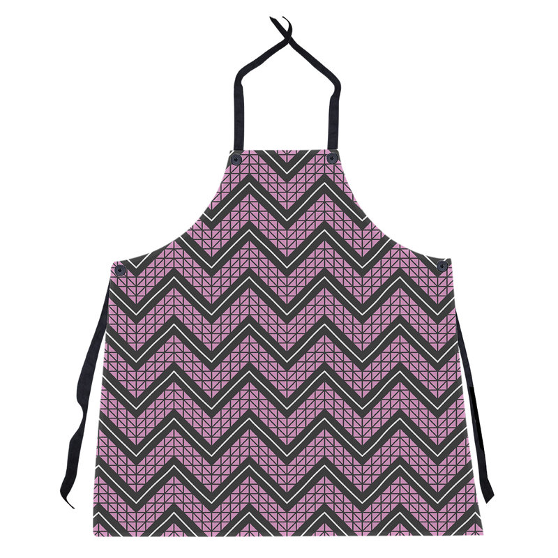 Stephenie Bib Apron, Dark Pink/Black
