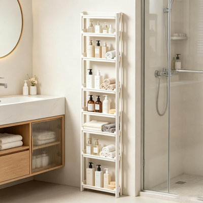 Slim Storage Shelf Door Back Organizer Rack for Kitchen Bathroom 8-Tier