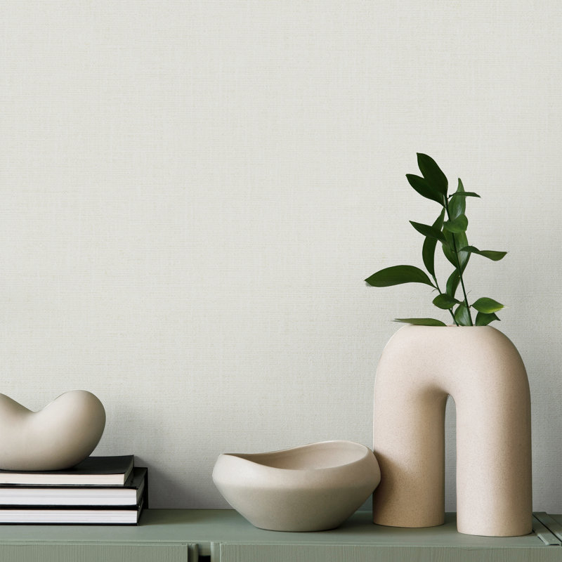 "Finesse 304.8m x 1.32m Textured Non-Pasted Roll, Pearl 
