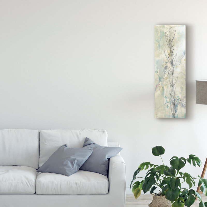 « contour tige i », peinture sur toile tendue, H 32 po x l 10 po x P 2 po