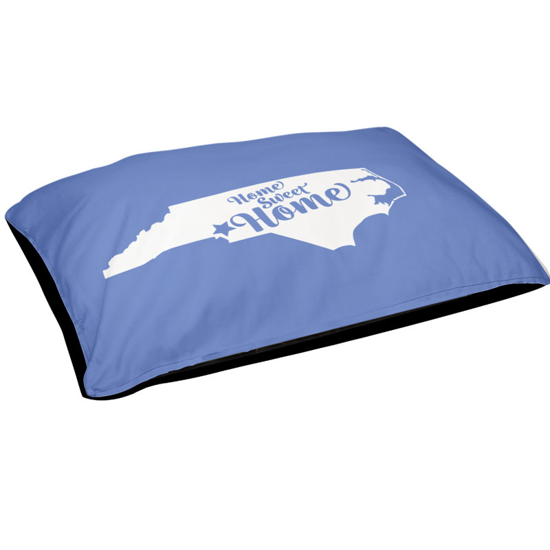 Coussin d'extérieur pour chien Home Sweet, Petit (l 28 po x P 18 po x H 6 po), Bleu, Charlotte