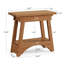 Table de bout en bois massif à 2 niveaux, table d'appoint rustique pour salon, chambre à coucher, brun-764230697