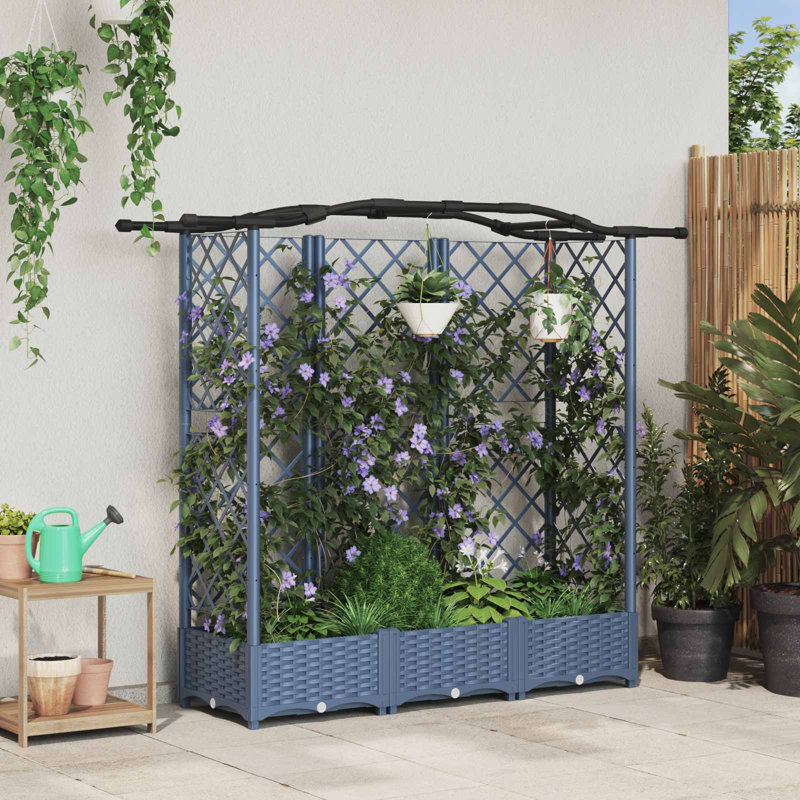 Planter, 126cm H x 163cm W x 40cm D, Grey