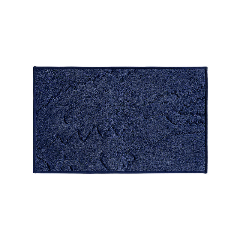 Tapis pour salle de bain en microfibre à séchage rapide Lacos Heritage 20x32, Bleu très foncé