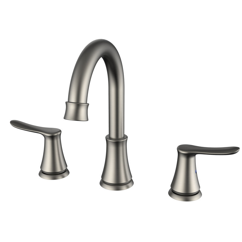 2-handle Bathroom Faucet with Drain Assembly, Brushed Nickel