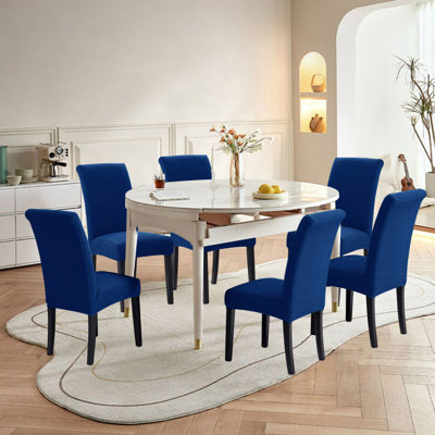 Chair Covers, Dining Chair Slipcovers, Stretch Seat Protector, Set Of 6
