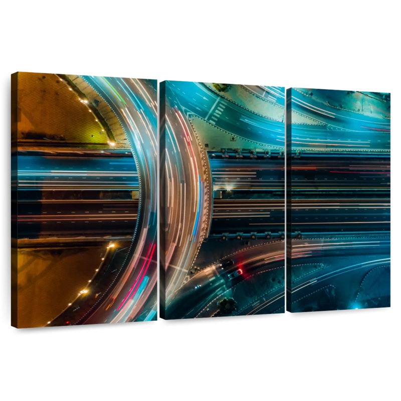 Mehar Highway Light Trails, 32" H x 50" W