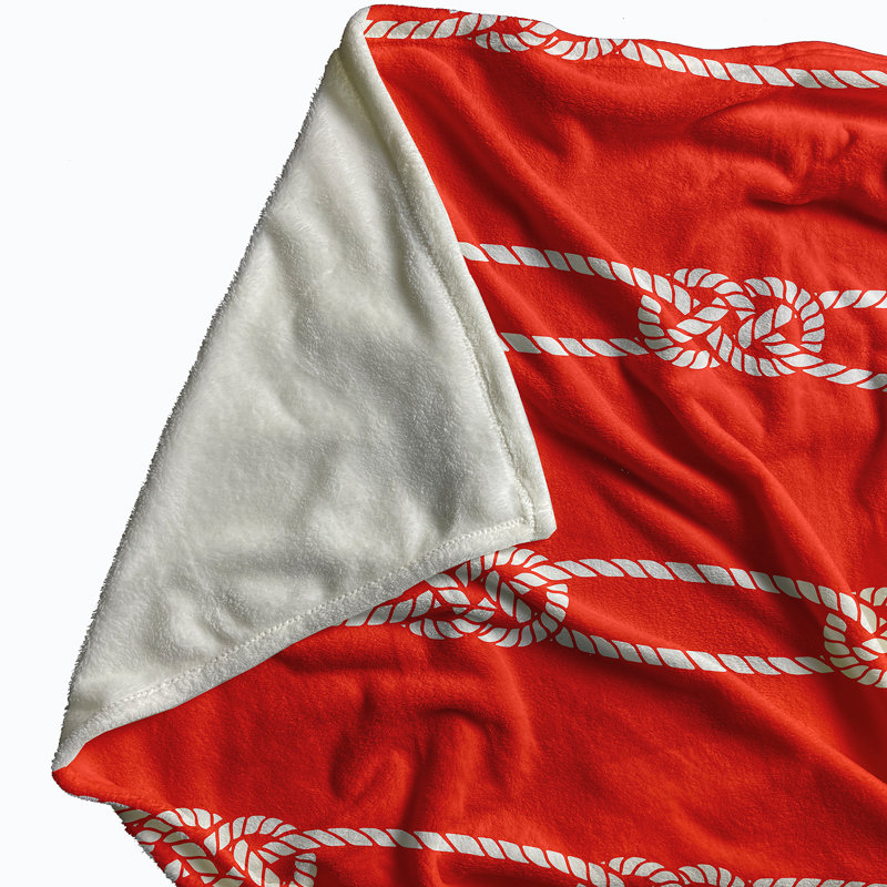 Maxwellton Plain Weave / Muslin Throw Blanket, Orange