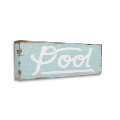 «Rustic Turquoise Pool», motif en bois vieilli par Daphne Polselli - impression d'art graphique