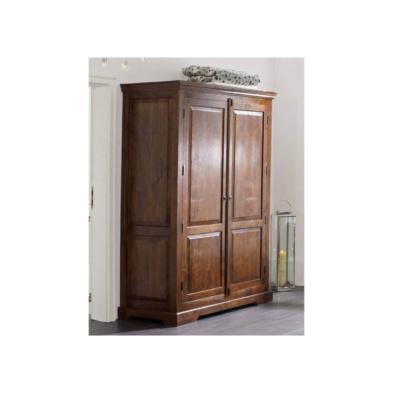 Oxford 2 Door Solid Wood Wardrobe, Nougat