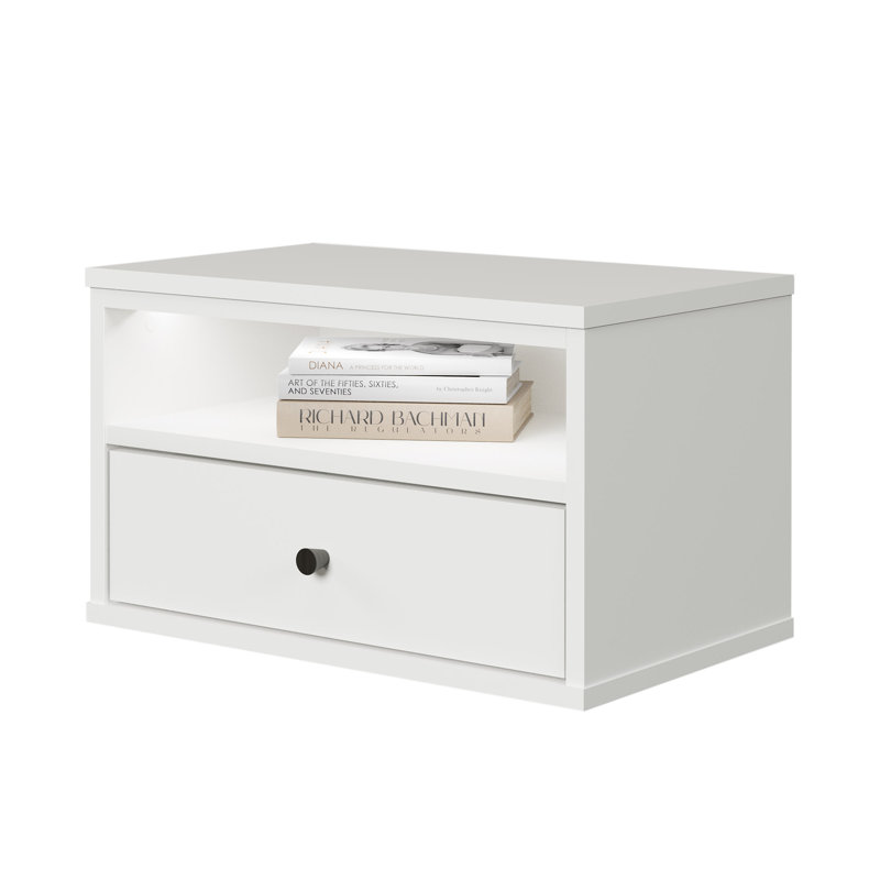 Essence  LED Floating Side Table, White
