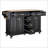 Kitchen Island With Rubber Wood Countertop, 5-Wheel Mobility, And Ample Storage For Enhanced Cooking Experience-1473609436