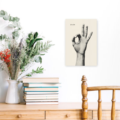 «It's Ok Hand Sign», art mural rétro rétro