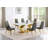 Bankston Marble Top Pedestal Dining Set-333573205-333958576-333958581