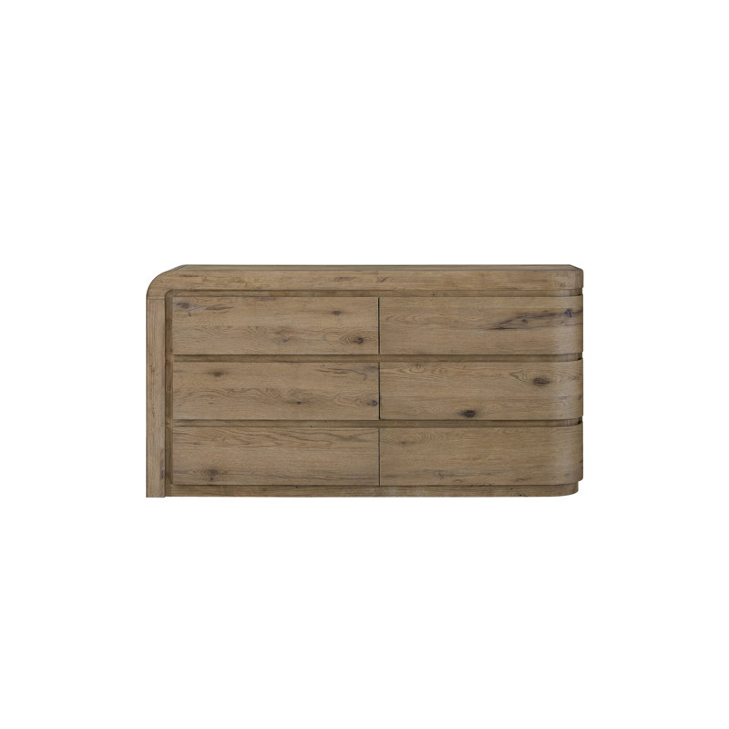 Commode courbée en chêne noueux anglais
