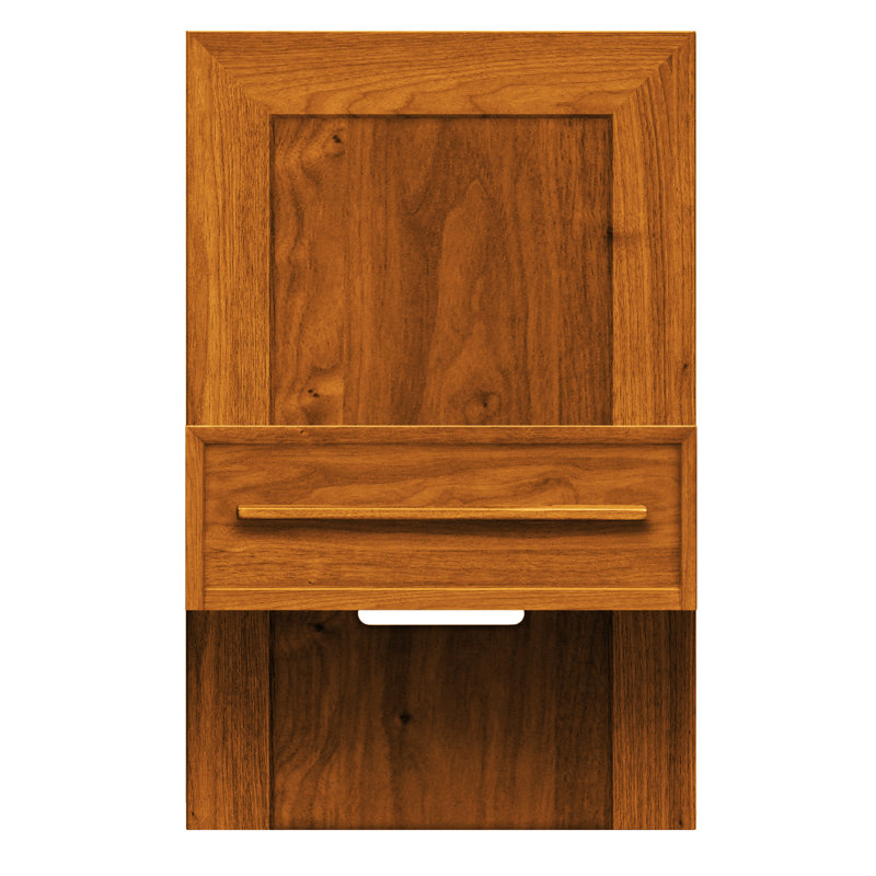 Moduluxe 1 - Drawer Solid Wood Nightstand, Autumn Cherry
