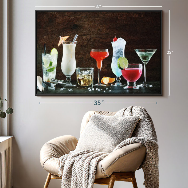 Impression sur toile Cocktail Spread, H 25 po x l 37 po
