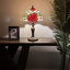 Lampe de table Linslade Tiffany avec vitrail orange rouge et fleurs à DEL avec ampoule incluse l 12 po x P 12 po x H 19 po