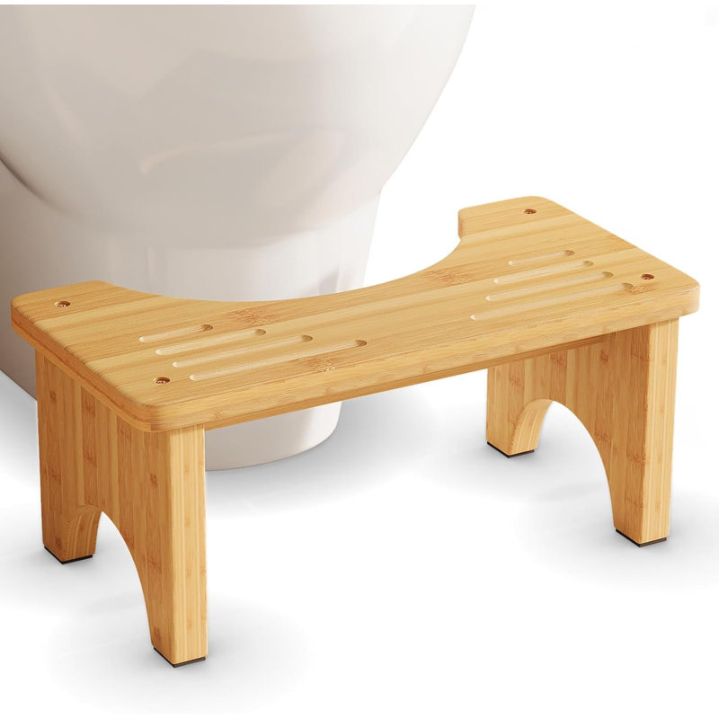 Tabouret de toilette en bambou pour adultes