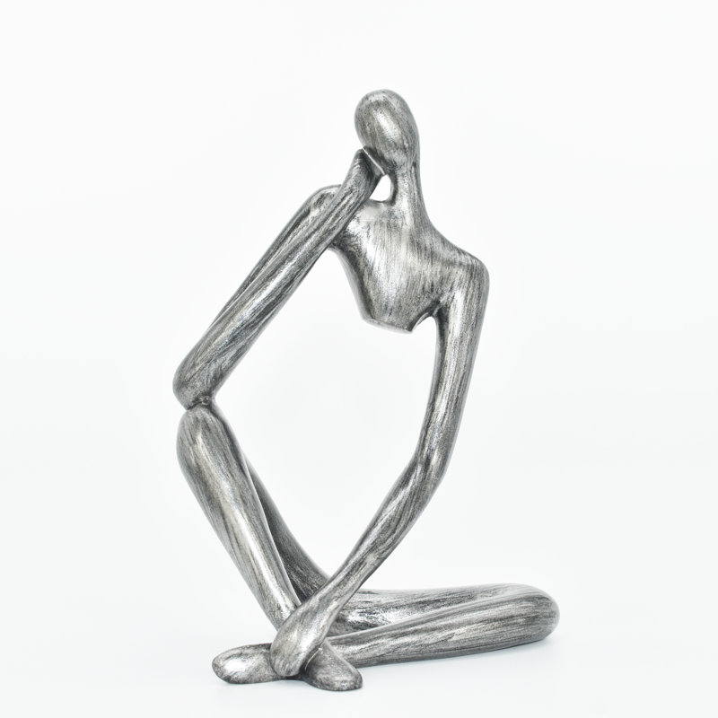Adam & Friends Home Decor Thinking Man Sculpture | 1-Piece, Pewter