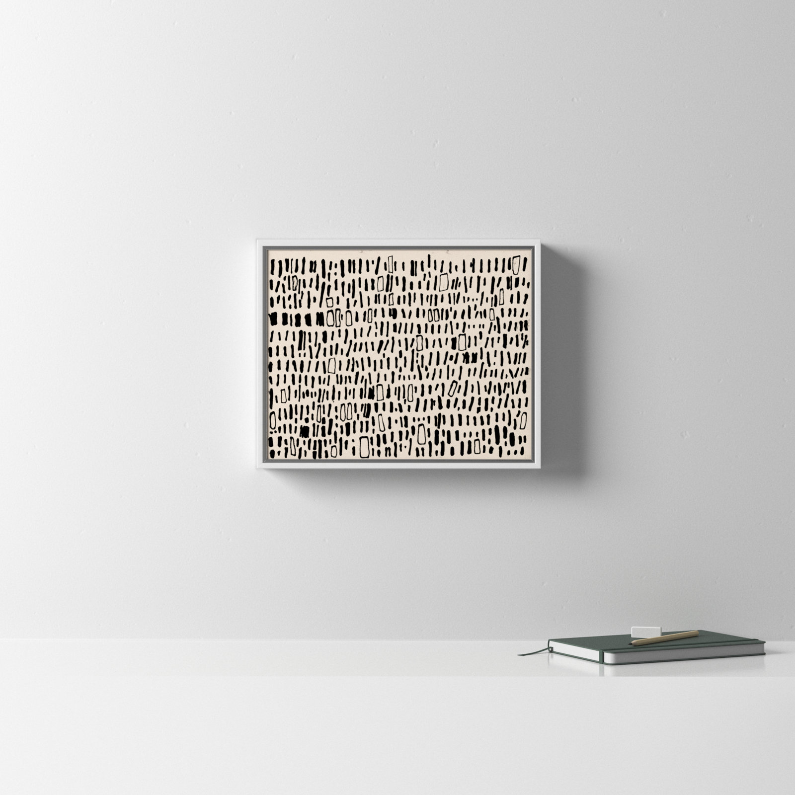 Timber "Tribal Code" Print by Filippo Ioco, 9.5" H x 11.5" W, White