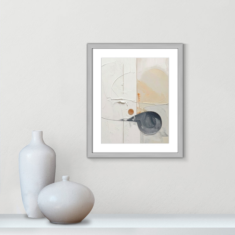«Plastering III» par Alonza Saunders, Argent mat, L 16 po x H 19 po, Imprimé mat