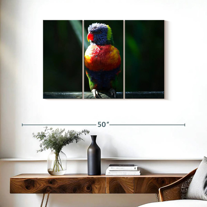 Brampt Sunlit Rainbow Lorikeet, 24" H x 38" W
