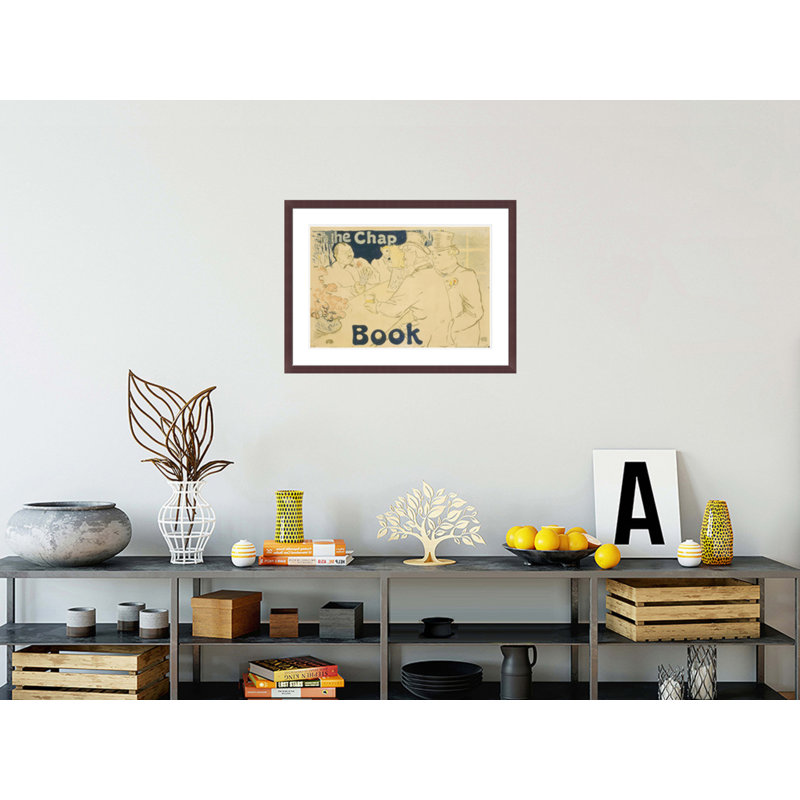 «The Irish American Bar Rue Royale The Chap Book» par Henri de Toulouse-Lautrec, impression giclée encadrée
