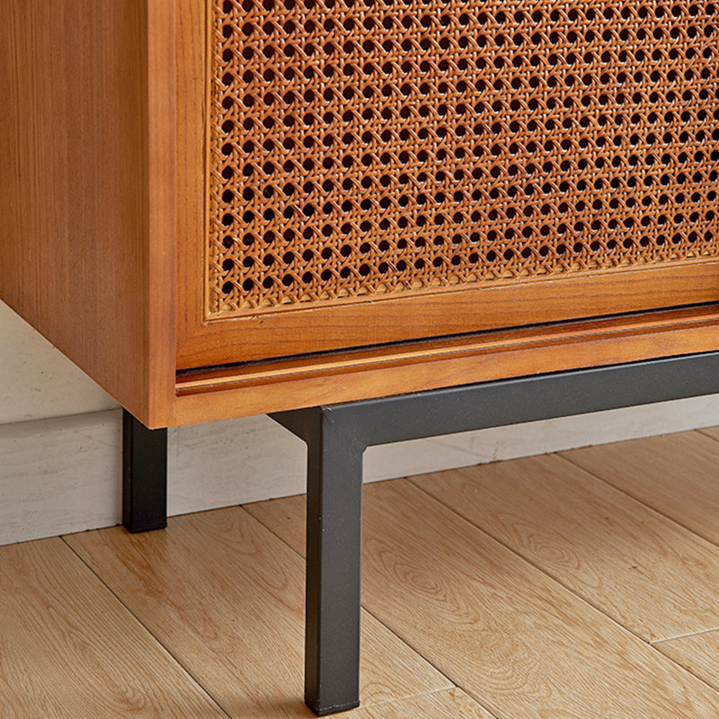 Japanese style small storage shoe cabinet, Brown