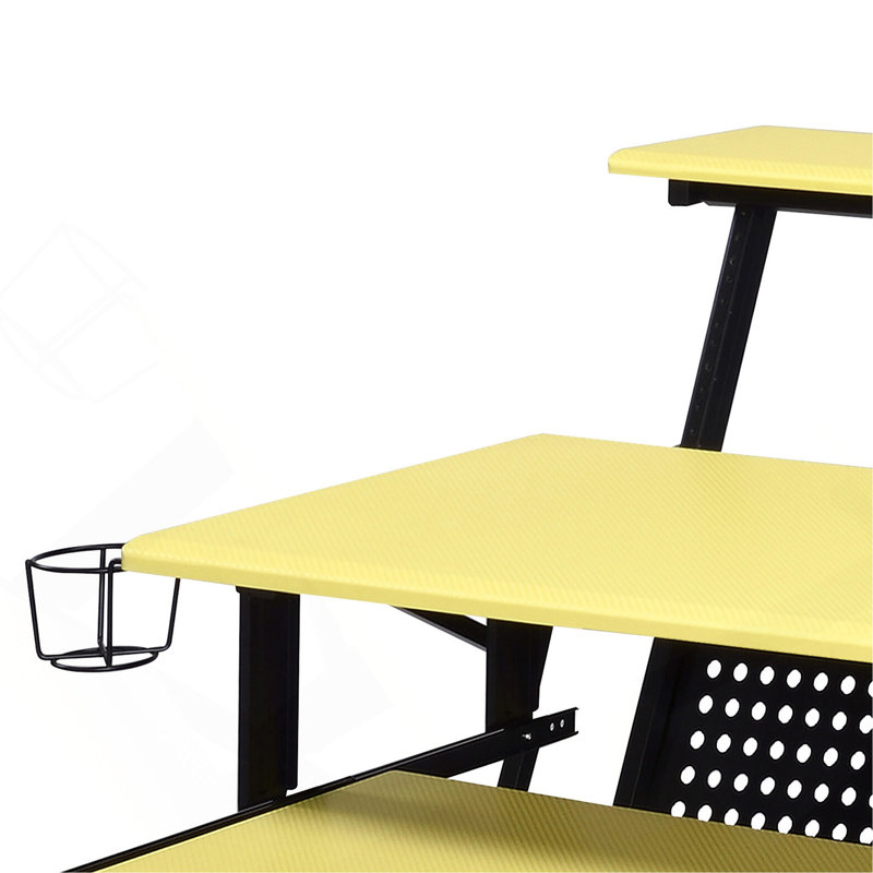 Suitor Music Recording Studio Desk, Yellow, 38" H x 47" W x 28" D