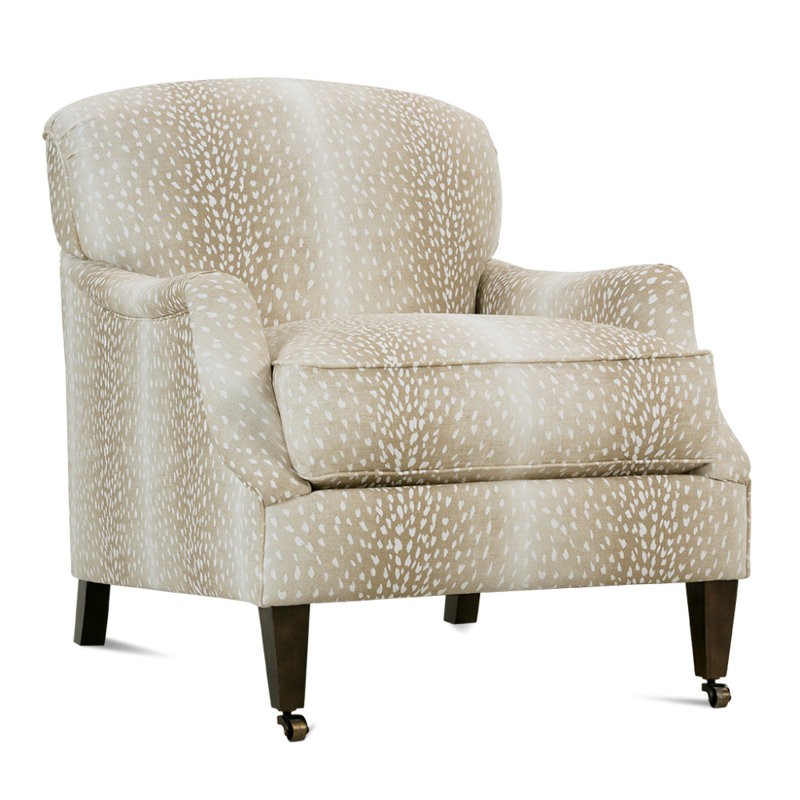 Marleigh Armchair, Wheat Linen (11168-58), Chocolate