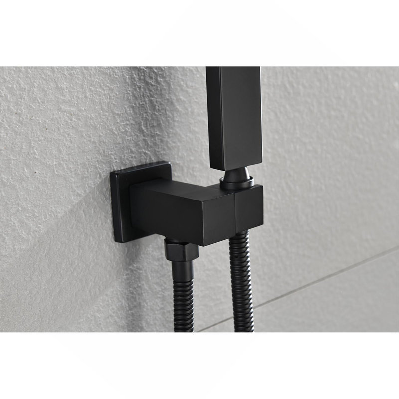 Système de pomme de douche 12 po, Noir mat