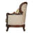 Advaith 46" Wide Velvet Armchair in Beige/Walnut