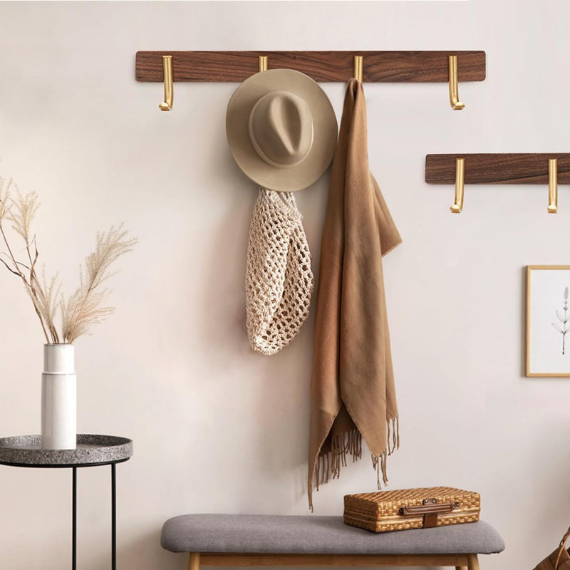 Wall Mounted Coat Rack,Multi Hook Hangers,Entryway Han...