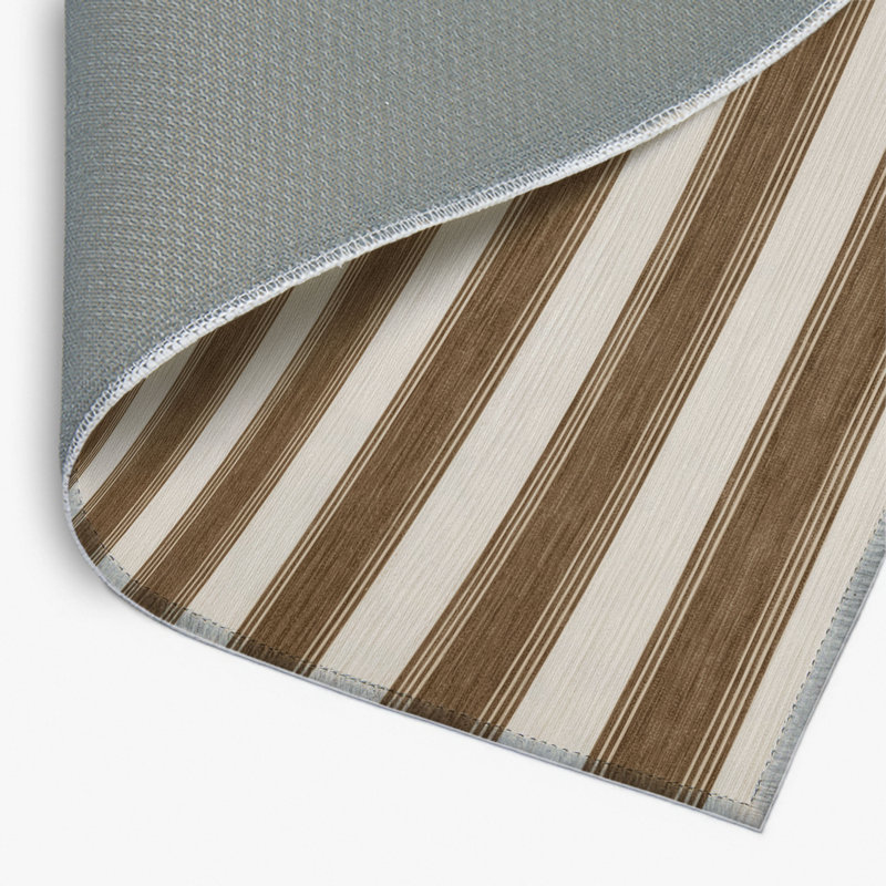Tapis intérieur / extérieur gris HorizontalStripes, Rectangle 4pi x 6 pi
